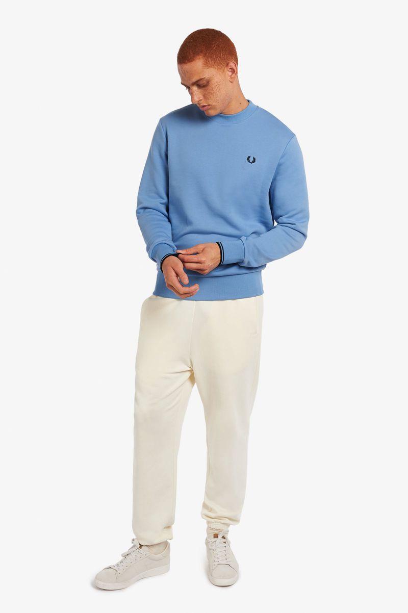 Blue Fred Perry Crew Neck Men's Sweatshirts | PH 1574WNBY